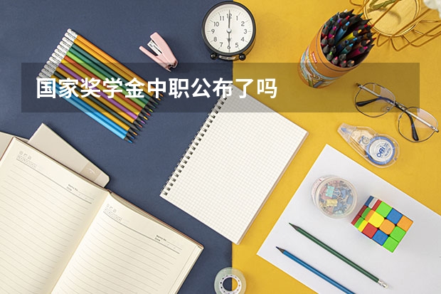 国家奖学金中职公布了吗