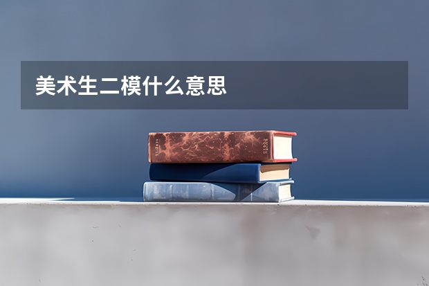 美术生二模什么意思