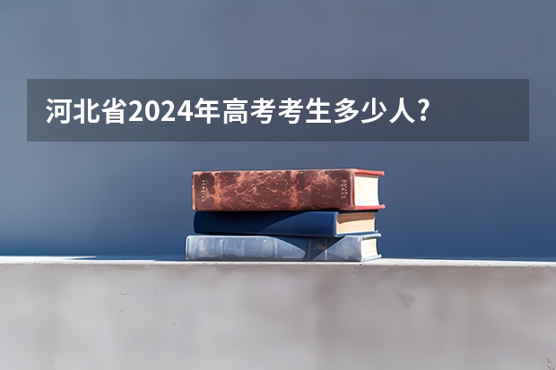 河北省2024年高考考生多少人?
