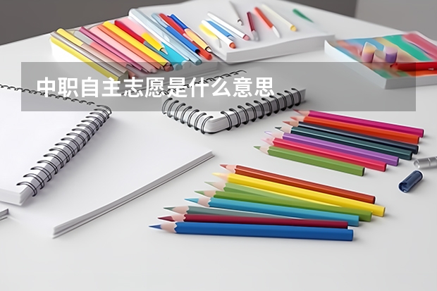 中职自主志愿是什么意思