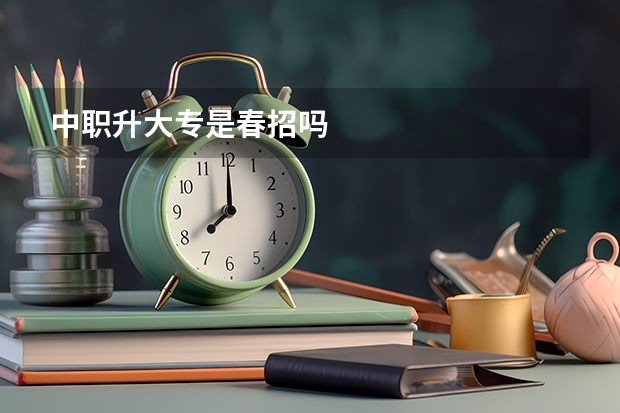 中职升大专是春招吗