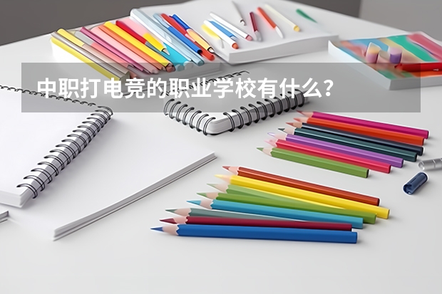 中职打电竞的职业学校有什么？