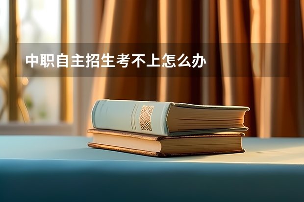 中职自主招生考不上怎么办